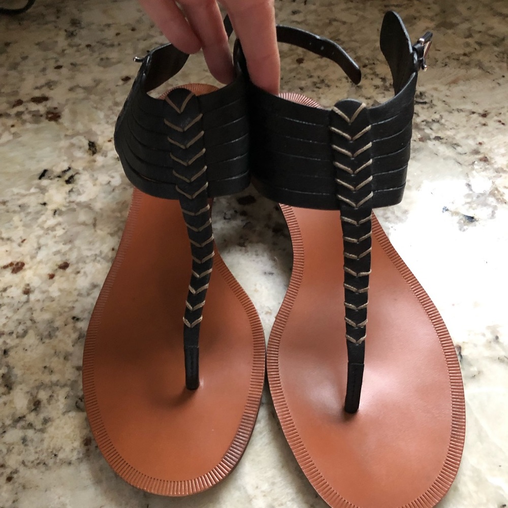 Coach sandal- black leather
